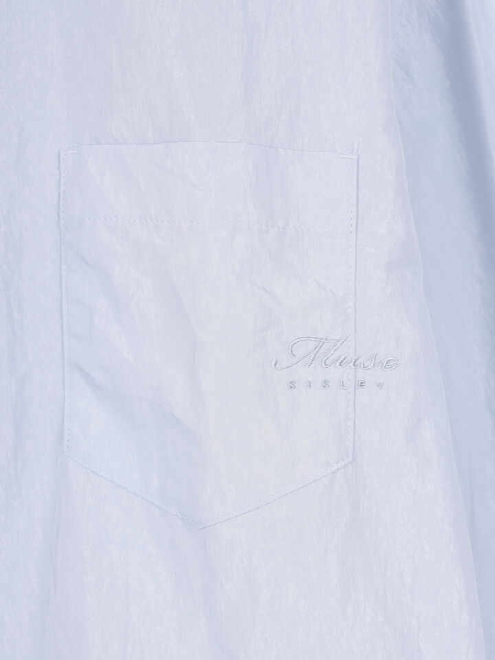 Camicia cropped azzurra con coulisse - sisley k camicie - Azzurro | Sisley K image number 5